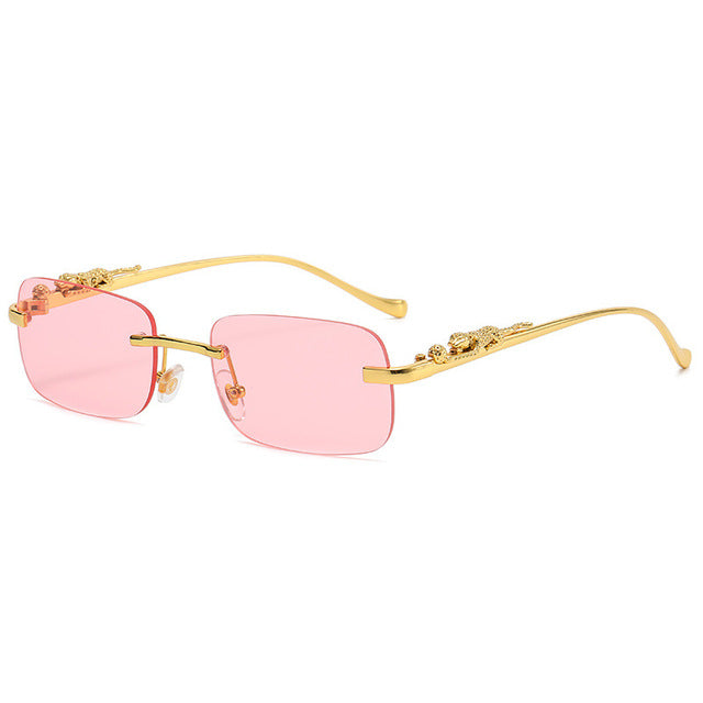 Vintage Rimless Square Sunglasses